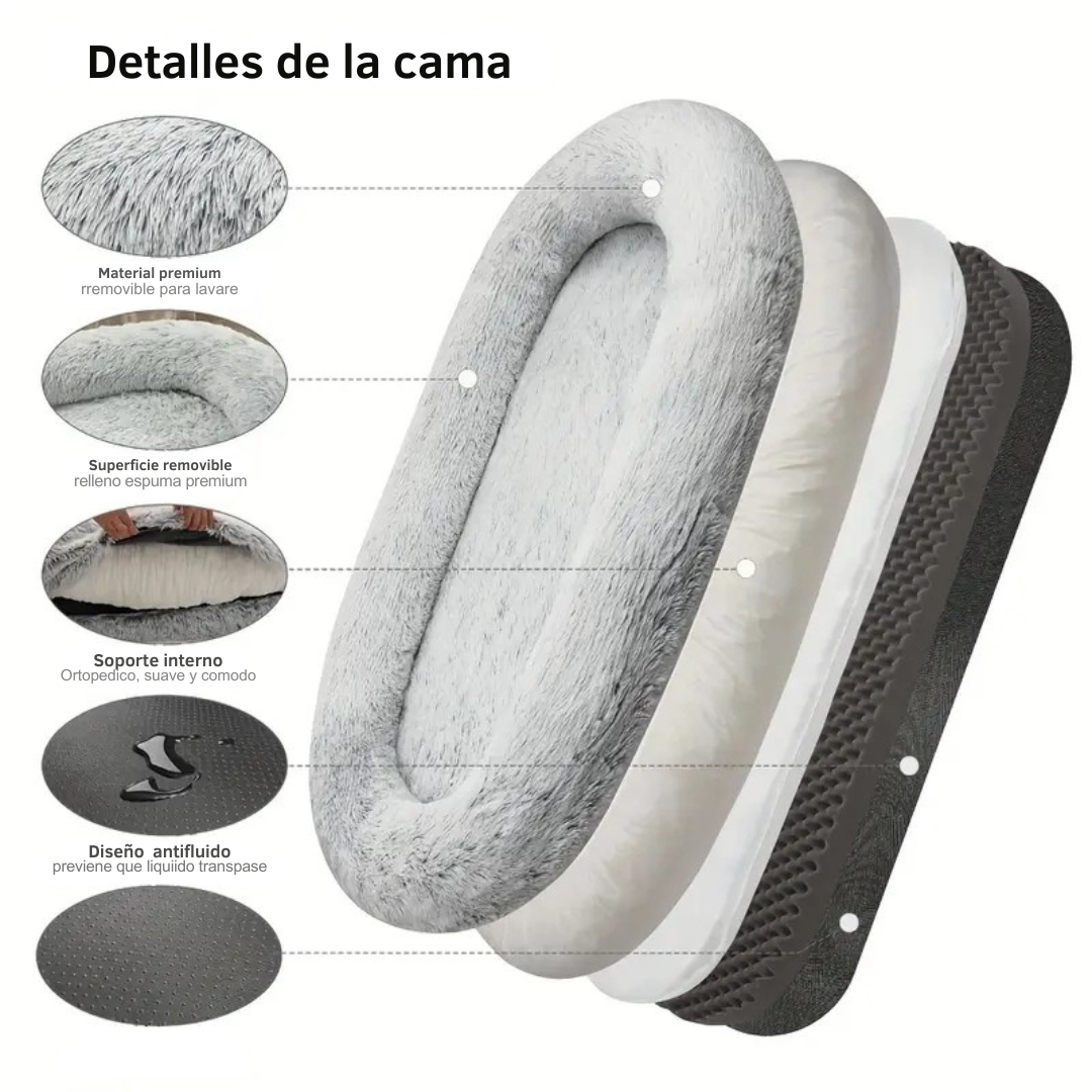 Cama para humano y sus mascotas