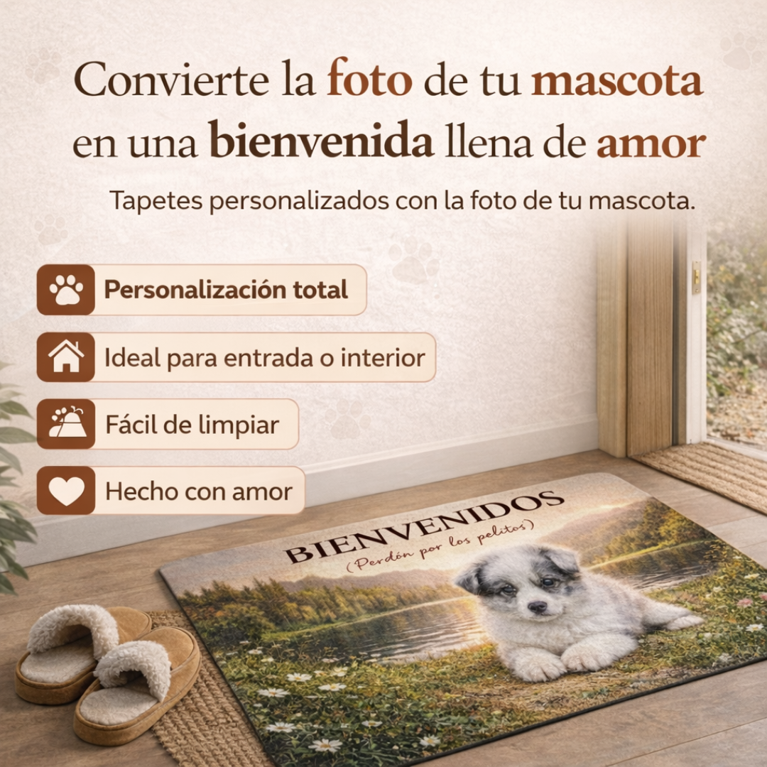 Tapete de Entrada Personalizado - Base Antideslizante