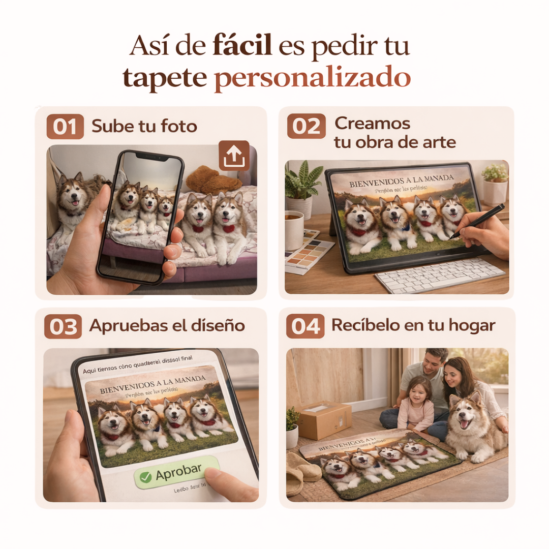 Tapete de Entrada Personalizado - Base Antideslizante