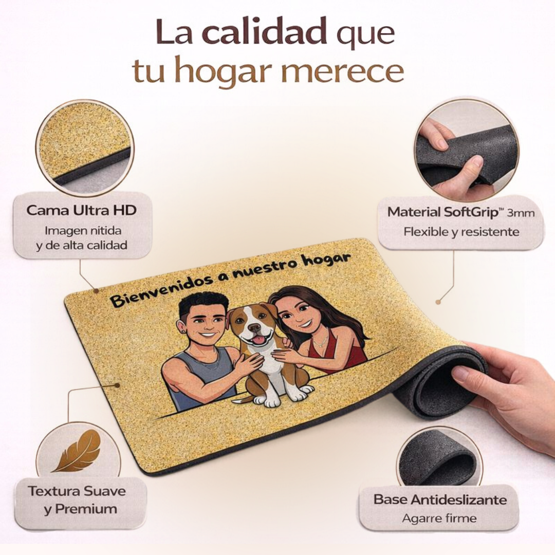 Tapete de Entrada Personalizado - Base Antideslizante